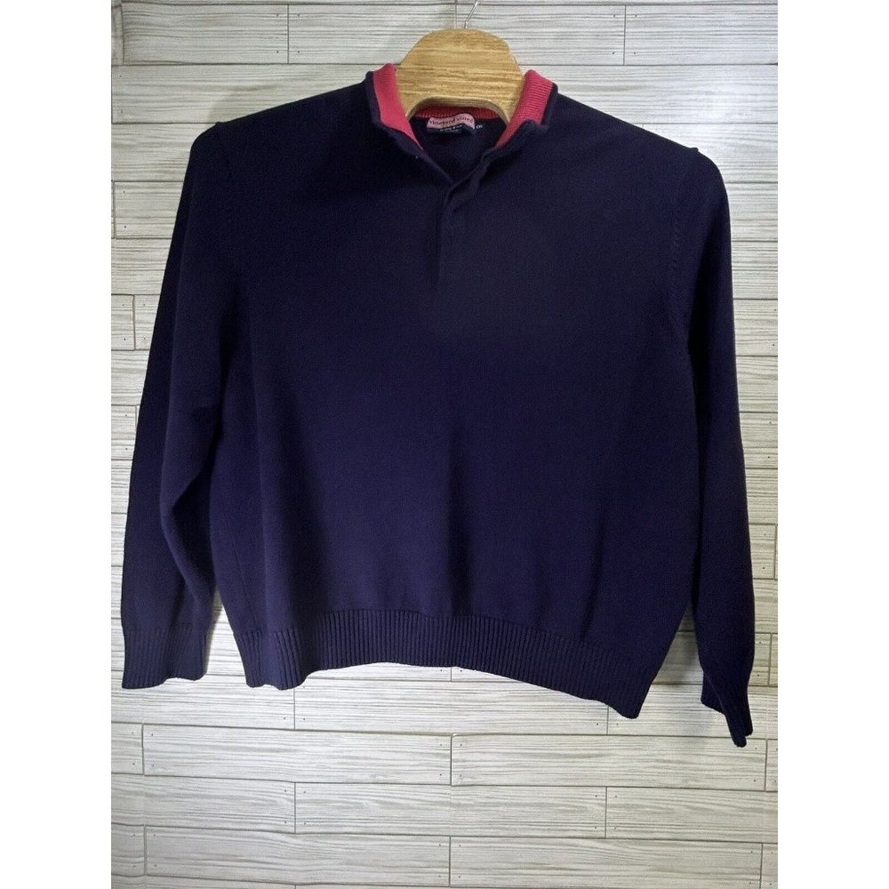 Vineyard Vines Sweater Mens 2XL Navy Cotton Blue Mock Neck Sweatshirt‎ Casual
